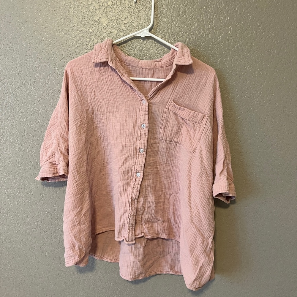 Pink Button Down Shirt
